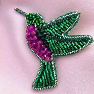 Abalorios de Moda con Cuentas de Semillas para Bolsos y Mochilas, Adornos Decorativos de Cuentas de Semillas Bordadas con Fina Artesanía - Product Image 1