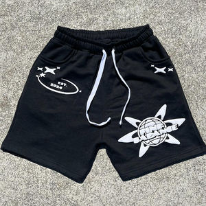 Conjunto de Shorts 2025, 100% Algodón, Verano, 2 Piezas, Logotipo Personalizado, Camiseta Oversize con Cuello Redondo, Shorts con Cordón, Ropa Deportiva Urbana para Hombre - Product Image 3