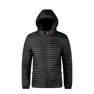 เสื้อโค้ทบุนวมมีฮู้ดน้ำหนักเบาสำหรับผู้ชาย, เสื้อแจ็คเก็ตอุ่นสำหรับฤดูหนาว, เสื้อคลุมลำลองสำหรับกิจกรรมกลางแจ้ง, กันลม, กระเป๋ามีซิปพร้อมฮู้ดที่ถอดออกได้ - Product Image 1