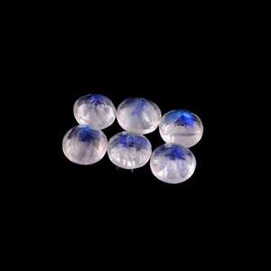 Lote al por mayor de piedras preciosas sueltas de piedra lunar arcoíris natural AA de 6x6 mm, talladas redondas y facetadas, calibradas para la fabricación de joyas. - Product Image 3