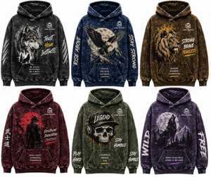 Sweat à capuche pour homme Long Mission Industry, fermeture éclair, coupe décontractée, hiver, 100% coton, doublure en polaire respirante - Product Image 6