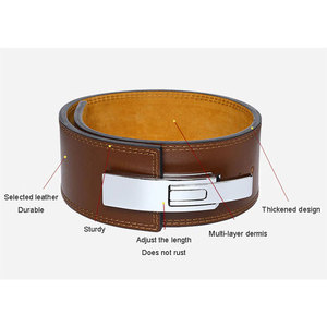 Cinturón de Cuero Vacuno Antideslizante, Ecológico, con Hebilla de Palanca, Resistente, para Gimnasio, Fitness, Culturismo, Personalizado, con Protección Dorsal - Product Image 3