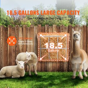 Comedero de Heno para Ganado de Acero Resistente, 18.5 Galones de Capacidad, 24.4 Pulgadas de Largo, Comedero de Heno para Caballos y Cabras Montado en la Pared, Comederos para Animales - Product Image 2