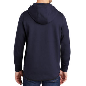 Sudadera con Capucha Azul Marino para Hombre, Corte Regular, Algodón French Terry, Estilo Casual para Otoño, con Bolsillo con Cremallera - Product Image 5