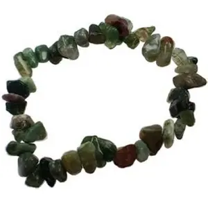 Pulsera de CHIP, pulsera de chip de piedra de sangre natural, pulsera de chip de piedra de cristal, piedra preciosa, mayorista de cristal Natural colorido para mujer - Product Image 1