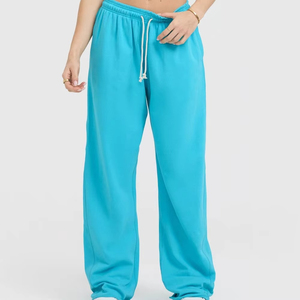Pantalon de jogging décontracté en molleton de coton pour femme, coupe oversize, marque privée, vente en gros de pantalons pour femme - Product Image 1