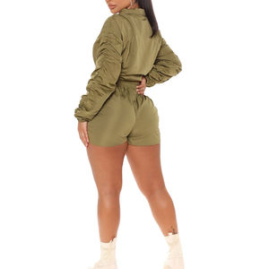 Survêtements coupe-vent respirants personnalisés en 2 pièces pour femmes, légers et performants pour toutes les saisons, vente en gros - Product Image 2