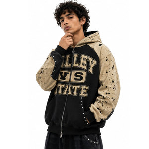 เสื้อฮู้ดพิมพ์ลาย Valley State แขนเสื้อแบบแร็กแลน ซิปหน้า ผ้าเฟรนช์เทอร์รี่ ทรงปกติ สวมใส่สบายๆ ในฤดูใบไม้ร่วง - Product Image 5