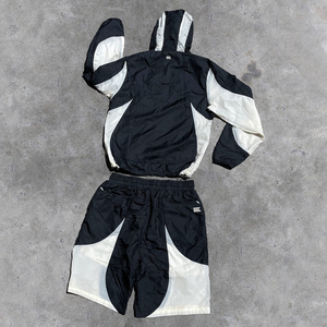 Conjunto de Chaqueta Cortavientos con Capucha para Hombre, Estilo Deportivo con Bloques de Color, Cierre de Cremallera, Diseño para Otoño - Product Image 4