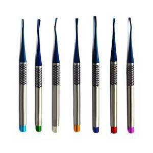 Ensemble de 7 instruments d'élévateurs dentaires chirurgicaux : éleveurs à lame, PDL et luxateurs dentaires, avec cassette - Product Image 3