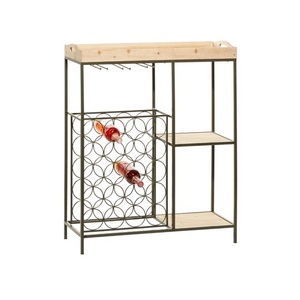 Chariot à vin et à verres en fer et bois, style table, pour la maison, l'hôtel, meubles décoratifs, chariot à vin classique de luxe - Product Image 1