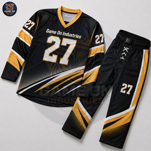 Top Quality Custom Personalized Team Uniform Moisture Wicking Sublimation Sportswear Factory Supply Ice Hockey Jersey Pants Set - Product Image 3