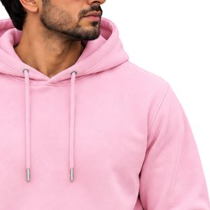 <b>Mens</b> Light <b>Pink</b> Pullover <b>Hoodie</b> Long Sleeve Casual Sweatshirt Custom Logo Streetwear Sportswear Top Shoukat Apparel Manufacturer - Product Image 4