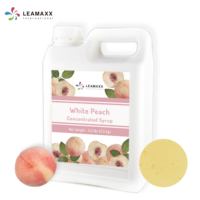 Leamaxx International - Jarabe Concentrado Transparente con Sabor a Melocotón Blanco, Botella de 2.5 kg, Listo para Beber, para Té de Burbujas, Duración de 18 Meses
