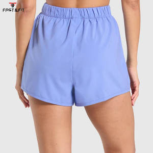 Shorts de sport décontractés pour femmes, taille haute, coupe ajustée, confortables, respirants, en tissu 100% coton - Product Image 2