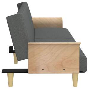 Canapé-lit en tissu gris foncé 100% polyester, contreplaqué standard - Product Image 5