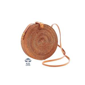 Vente en gros de sacs en rotin écologiques au design unique avec une taille personnalisée pour les filles, les femmes-Blue Lotus du Vietnam - Product Image 2