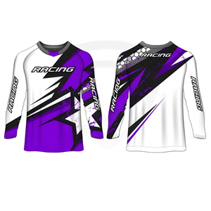 Jersey de Motocross Personalizado con Diseño Impreso, Transpirable, Resistente al Viento, Cómodo, Anti-UV, Ropa Deportiva de Secado Rápido, Unisex, para Carreras - Product Image 1