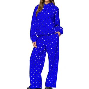 Conjunto Deportivo de 2 Piezas para Mujer, Diseño Personalizado de Alta Calidad con Estampado de Cuadros, Corte Holgado Informal, Sudadera con Capucha - Product Image 1