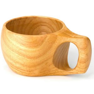 Taza de Madera Hecha a Mano Clásica, Creaciones Lavie, Ecológica, 200 ml, Perfecta para Café, Té, Leche, Viajes a la Naturaleza, Camping, Cómoda - Product Image 3