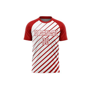 Custom Sublimation Jersey Short Sleeve Breathable Quick Dry Soccer Football Baseball Training Uniform 100% Polyester V-neck - Product Image 1