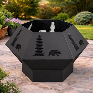 Tree <b>Fire</b> <b>Pit</b> with Heat Resistant Paint Freestanding Design Coal/Wood Burning Outdoor Heater - Product Image 1