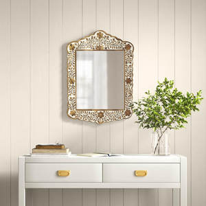 กระจกติดผนังลายโบทานิคแบบดั้งเดิมมีคุณสมบัติในการตกแต่งเน้น - Product Image 4