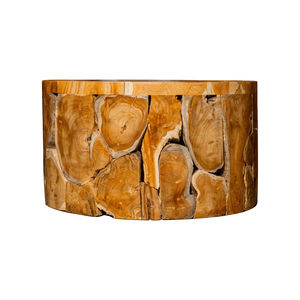 Table basse artisanale ARTERRA Premium avec texture en teck naturel, table de salon rustique en racine de teck - Product Image 1