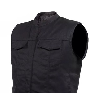 Gilet de moto en textile robuste imprimé noir, résistant à l'abrasion, en Cordura, pour les motards longue distance - Product Image 4