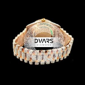 Montre analogique à quartz de luxe de qualité supérieure, style Hip Hop, avec cadran à aiguilles numériques vertes taillées en moissanite, bracelet en alliage de 20 mm – En promotion - Product Image 3