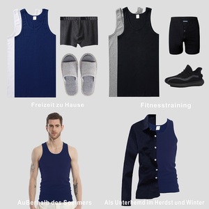 Sustainable Organic Cotton Sleeveless Tee <b>Men's</b> Minimalist <b>White</b> Tank Top O-Neck Lightweight Summer <b>Vest</b> Eco-Friendly <b>Men's</b> - Product Image 6
