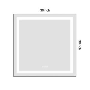 Specchio LED da Bagno 30x30 Pollici con Illuminazione Frontale e Posteriore, Montaggio a Parete, Cornice in Alluminio, Antiappannamento, Memoria, 3 Anni di Garanzia - Product Image 5