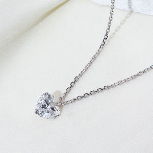 พร้อมจัดส่ง MSN-956 จี้เพชรทรงหัวใจทองคำแท้ 9K เพชรเพาะเลี้ยงในห้องปฏิบัติการ สร้อยคอเสน่ห์แห่งความรักสุดโรแมนติก เครื่องประดับชั้นดีสำหรับผู้หญิง - Product Image 3