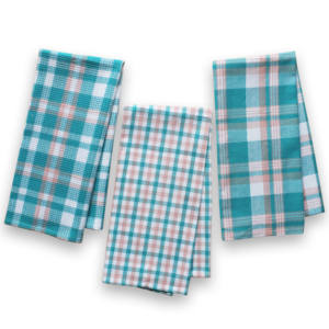 100% coton tissé rayure vérifier conception serviette de cuisine doux confort séchage à absorption rapide multi-usages nettoyage écologique lavage à la main - Product Image 2