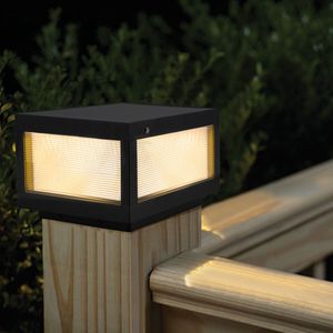 Lampada LED Solare da Esterno Moderna da 12 Pollici per Recinzioni, Nera, per Sentieri, Terrazze e Patii - Confezione da 1 - Product Image 2