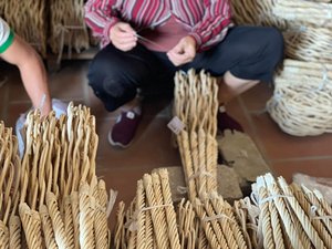 White Color Rattan Carpet Beater Large Size Traditional Reed <b>Rug</b> Beater Eco Friendly Cleaning Tool Vietnam Factory - Product Image 5