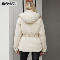 Veste d'hiver courte pour femme, coupe-vent écologique matelassée à capuche, personnalisable ODM