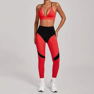 Conjunto de Yoga de Cintura Alta para Mujer, Tallas Grandes, Ropa Deportiva para Correr, Bra Deportivo y Leggings, Ropa Deportiva Ecológica de Secado Rápido, Directo de Fábrica - Product Image 6