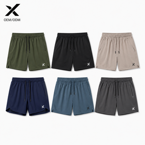 Pantalones Cortos Deportivos para Hombre X Sports City, con Cordón, de Secado Rápido, Tejido de Poliéster y Elastano, Color Sólido, Casuales, para Gimnasio y Running - Product Image 1