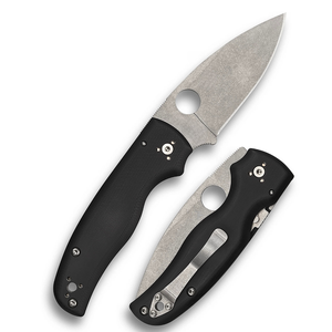Navajas Plegables con Recubrimiento Negro, Hoja de Filo Liso, Orificio Redondo para el Pulgar, Mango Ergonómico Texturizado y Clip de Bolsillo Compacto - Product Image 2
