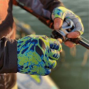 Professional Sailing <b>Gloves</b> with Reinforced Palm Grip, Breathable Quick-Dry Fabric Adjustable Wrist Strap Half Finger Design - Product Image 5