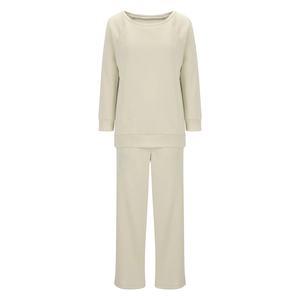 Ensemble 2 pièces en polaire épaisse de haute qualité pour femmes, sweat-shirt surdimensionné personnalisé et pantalon à jambes larges, 2025 - Product Image 3