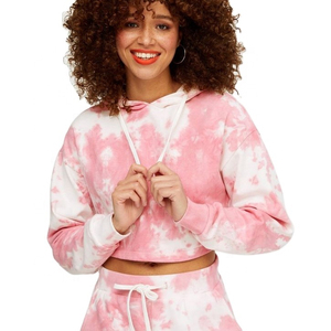 Sweat-shirt en molleton respirant de style moderne et élégant pour femme, parfait pour les sorties quotidiennes, avec motif tie-dye. - Product Image 5