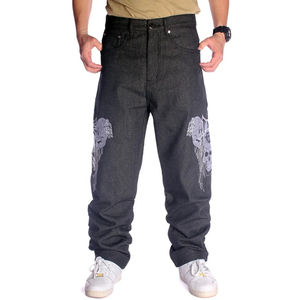 Pantalones de mezclilla para hombre en oferta: vaqueros lavados con múltiples bolsillos, rasgados, de corte ajustado, casuales, rectos y holgados. - Product Image 1