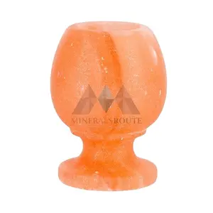 High Quality Himalayan Pink Salt Wine Glass Factory Supplier Wholesale Folk Art Style with Carved Technique