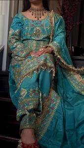 Ensemble haut, salwar dhoti et dupatta pour femme, look de soirée, création de styliste - Product Image 3