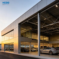 Construcción Rápida de Estructura de Acero Prediseñada, Taller 4S, Estructura Metálica para Salón de Exposiciones de Automóviles, Edificio para Concesionario de Automóviles
