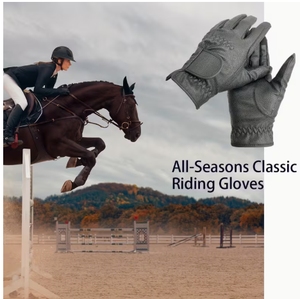 Men s Genuine Leather Grip Riding Gloves Solid Color Regular Fit Anti-Slip <b>Equestrian</b> Accessories Size S M L High Quality - Product Image 3
