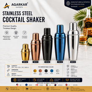 Shaker à cocktails en métal doré 550 ml, style Boston, outil de bar de luxe, utilisation à domicile - Product Image 6