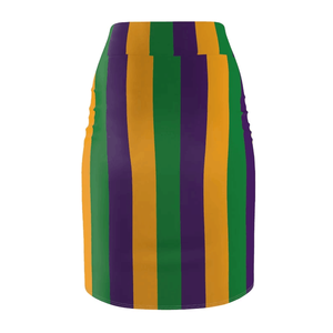 Falda Lápiz de Primavera 2027 New Razers Impex Mardi Gras con Estampado Completo, Transpirable, de Poliéster/Algodón para Mujer - Product Image 1